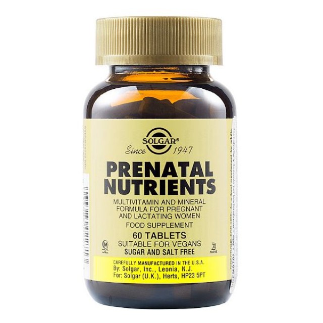 Solgar Prenatal Nutrients 60 ταμπλέτες