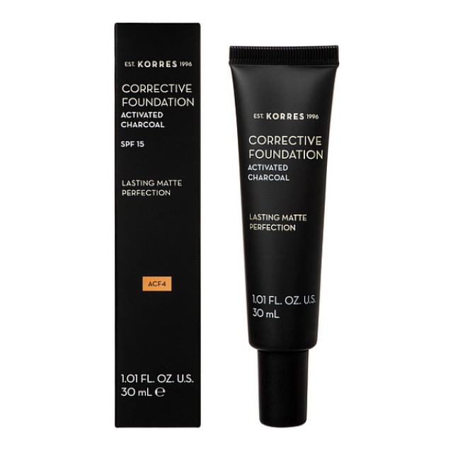 Korres Activated Carbon Corrective Makeup for Moderate Imperfections SPF15 ACF4 30ml