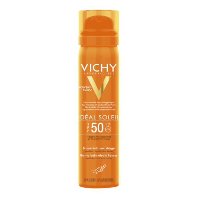 Vichy Ideal Soleil Δροσερό Mist Αντηλιακής Προστασίας Προσώπου SPF 50 75ml