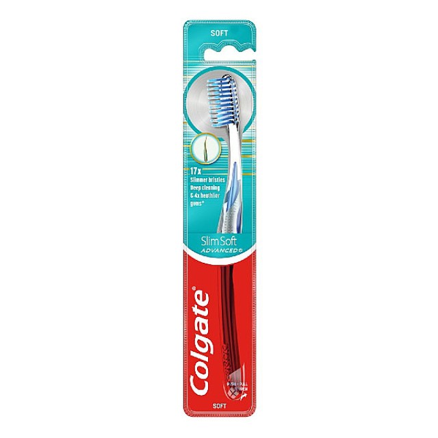 Colgate SlimSoft Advanced Οδοντόβουρτσα Διάφορα Χρώματα 1 τεμάχιο