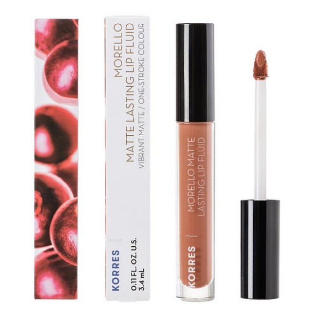 Korres Morello Matte Lasting Lip Fluid 07 Tinted Nude 3.4ml