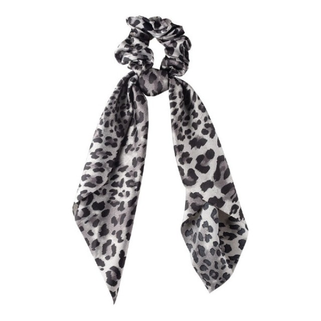 Dalee Leopard Hair Band with Scarf Gray 1 piece