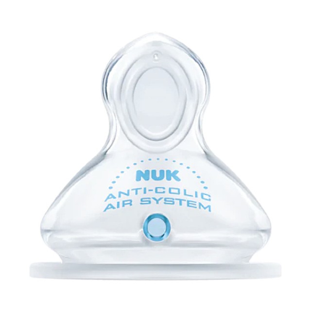 Nuk First Choice Plus Θηλή Σιλικόνης κατά των Κολικών Medium για Μητρικό Γάλα και Νερό 0-6m 1 τεμάχιο