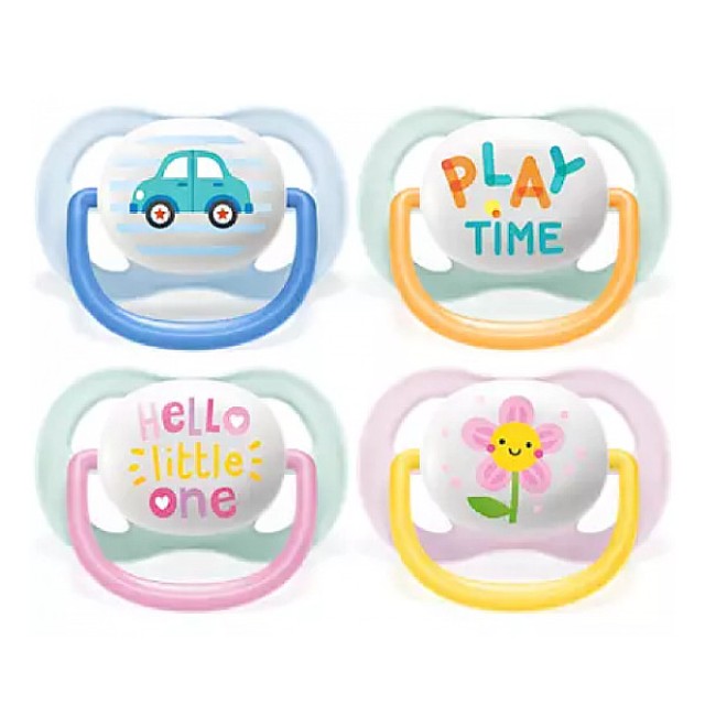 Philips Avent Ultra Air Happy Orthodontic Pacifier Boy or Girl 0-6m 2 pieces