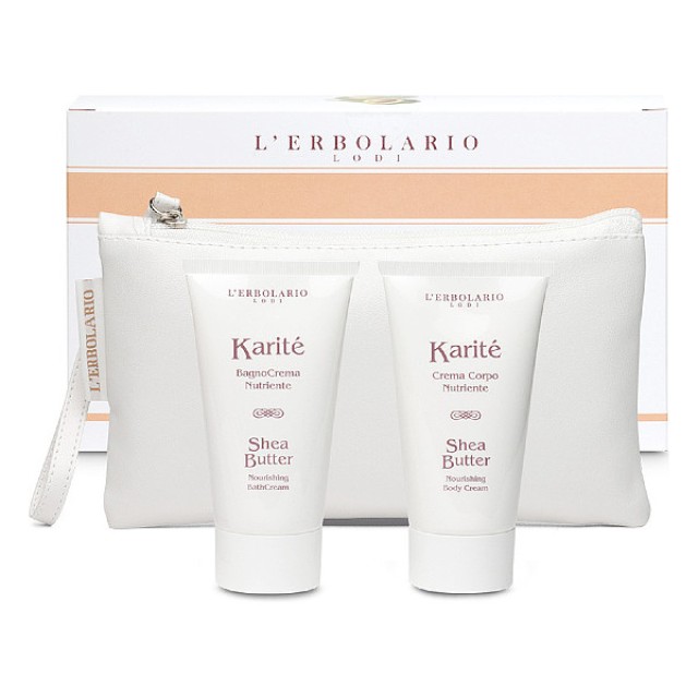 L'Erbolario Karite Beauty Pochette Creamy Shower Gel 75ml & Body Cream 75ml