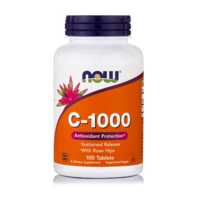 Now Foods Vitamin C-1000 Rose Hips & Bioflavonoids Sustained Release 100 ταμπλέτες