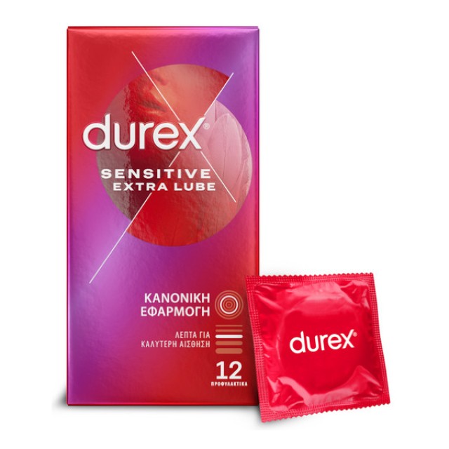 Durex Sensitive Extra Lube 12 τεμάχια