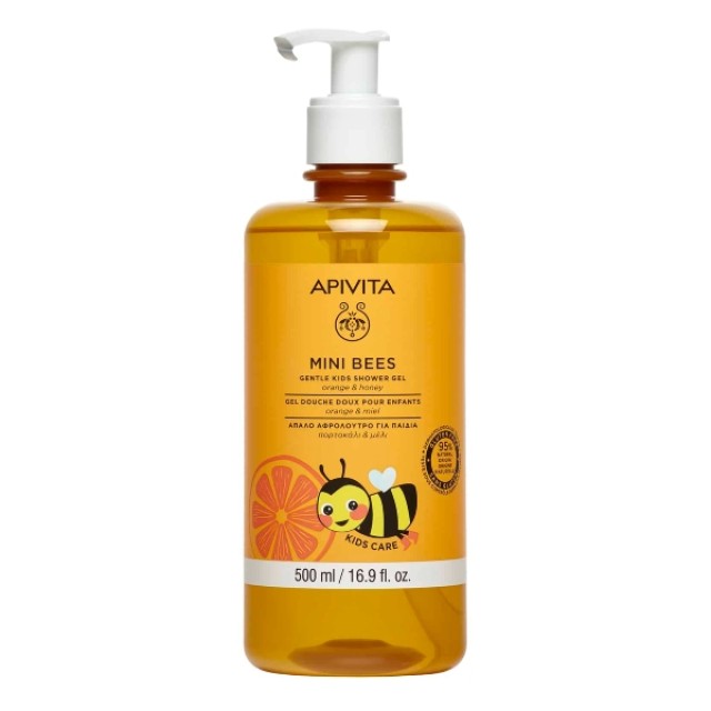 Apivita Mini Bees Απαλό Αφρόλουτρο Για Παιδιά Πορτοκάλι & Μέλι 500ml