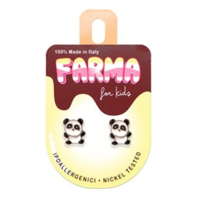 Farma Bijoux Earrings Panda 10mm
