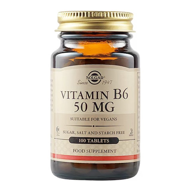 Solgar Vitamin B6 50mg 100 ταμπλέτες