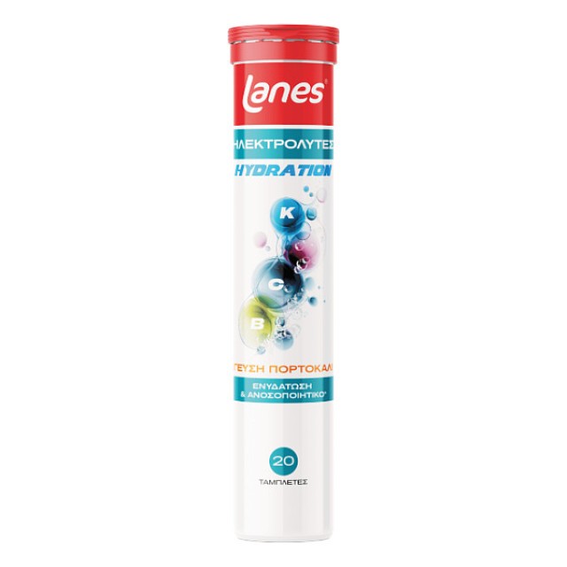 Lanes Electrolytes Hydration γεύση Πορτοκάλι 20 αναβράζοντα δισκία