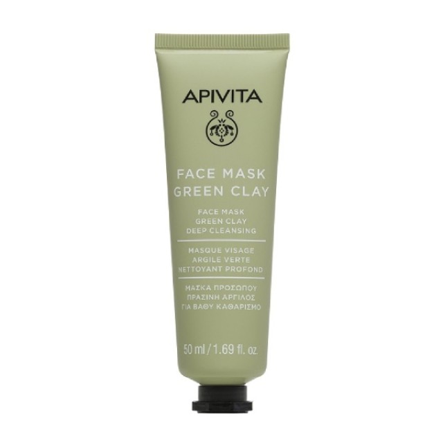 Apivita Face Mask Green Clay Μάσκα Για Βαθύ Καθαρισμό Με Πράσινη Άργιλο 50ml