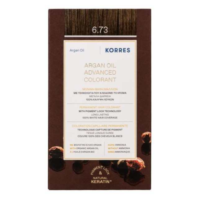 Korres Argan Oil Advanced Colorant 6.73 Golden Cocoa
