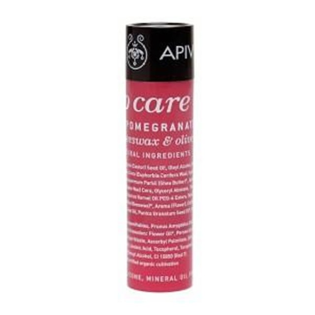 Apivita Lip Care Pomegranate Για Ενυδάτωση Με Φυσική Ροζ Απόχρωση 4.4gr