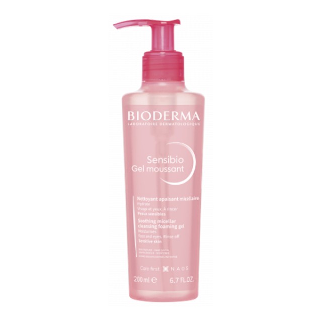 Bioderma Sensibio Gel Moussant Απαλό Τζελ Καθαρισμού & Ντεμακιγιάζ 200ml