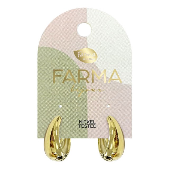 Farma Bijoux Earrings Eternity Gold Hoops 20mm