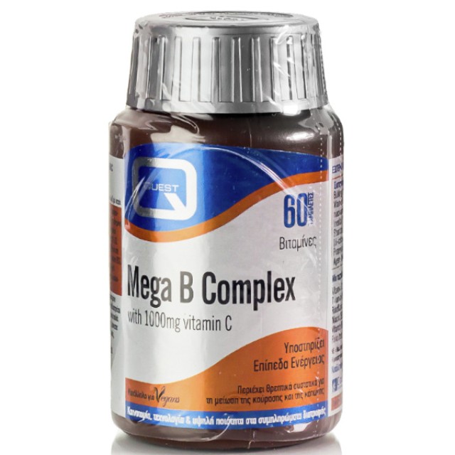 Quest Mega B Complex with 1000mg Vitamin C 60 ταμπλέτες