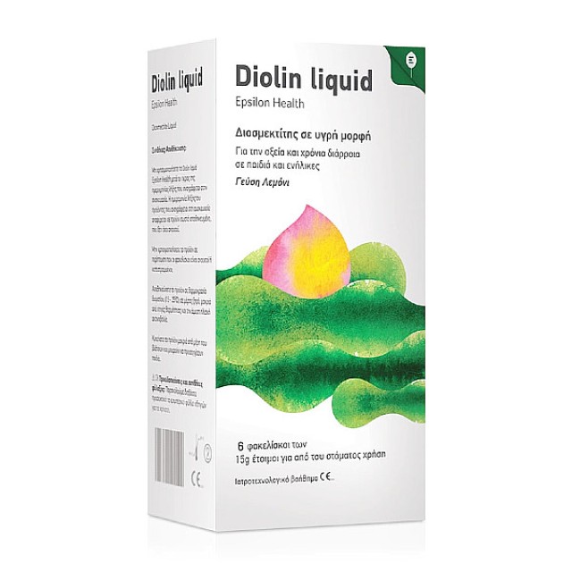 Epsilon Health Diolin Liquid γεύση Λεμόνι 6 φακελίσκοι των 15g