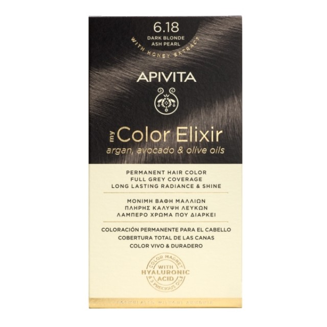 Apivita My Color Elixir Kit N6.18 Ξανθό Σκούρο Σαντρέ 50ml & 75ml