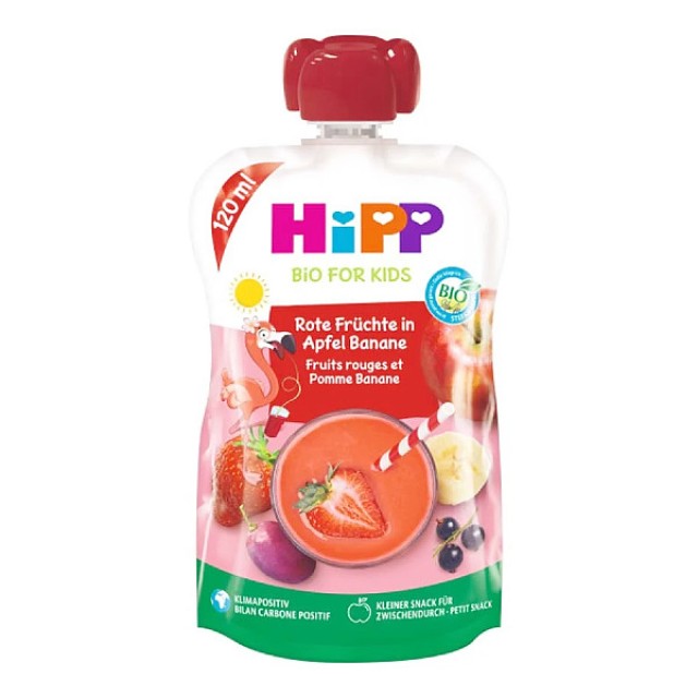 Hipp Smoothie Φράουλα, Μήλο και Μπανάνα 120ml