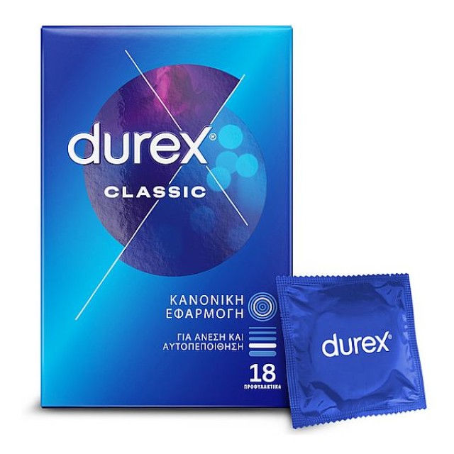 Durex Προφυλακτικά Ευκολοφόρετα Classic 18 τεμάχια