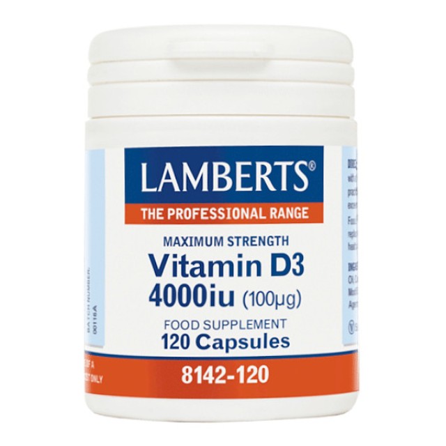 Lamberts Vitamin D3 4000iu 120 κάψουλες