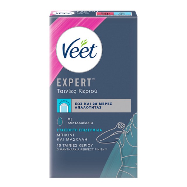 Veet Expert Wax Strips Bikini Sensitive 20 τεμάχια