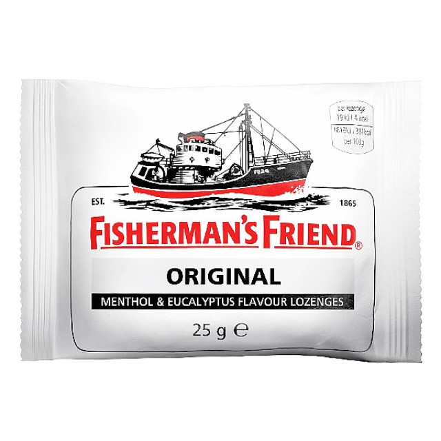 Fisherman’s Friend Original Extra Strong Μινθόλη & Ευκάλυπτος (Λευκό) Καραμέλες 25g