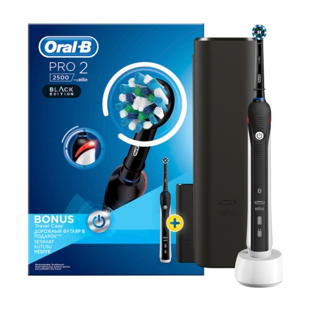 Oral-B Pro 2 2500 Black Edition & Travel Case