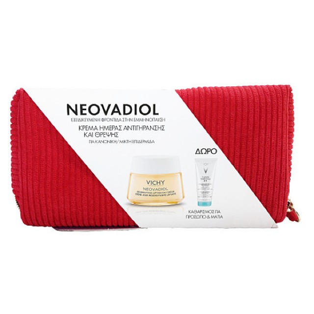 Vichy Neovadiol Menopause Day Cream 50ml & Purete Thermal 3 in 1 100ml & Velvet Toiletry