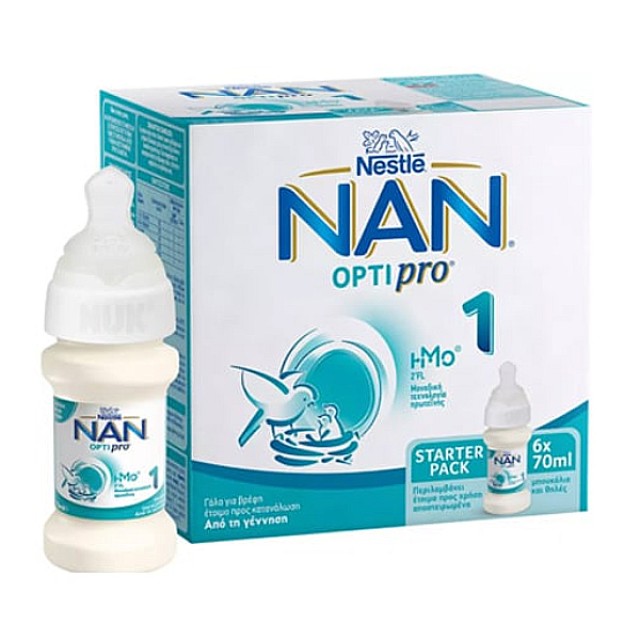 Nestle Nan OPTIpro 1 0m+ Starter Pack 6x70ml
