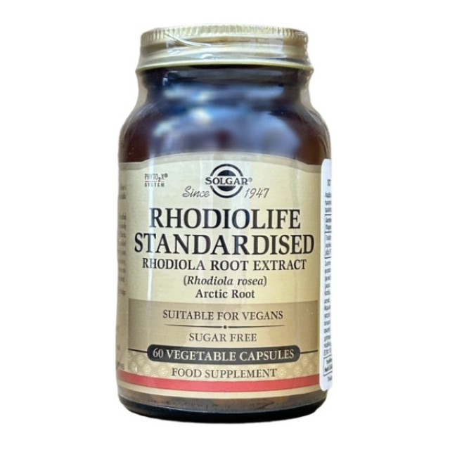 Solgar Rhodiolife Standardized Rhodiola Root Extract 60 capsules