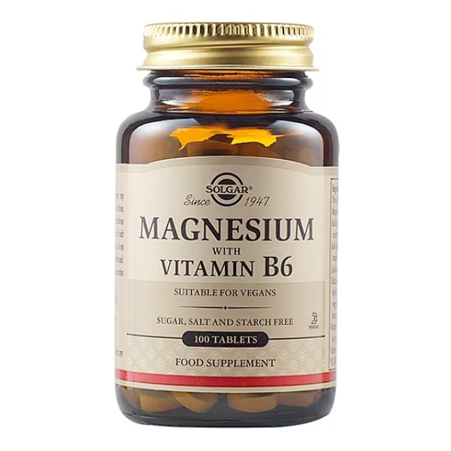 Solgar Magnesium with Vitamin B6 100 ταμπλέτες