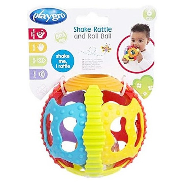 Playgro Shake Rattle and Roll Ball 6m+
