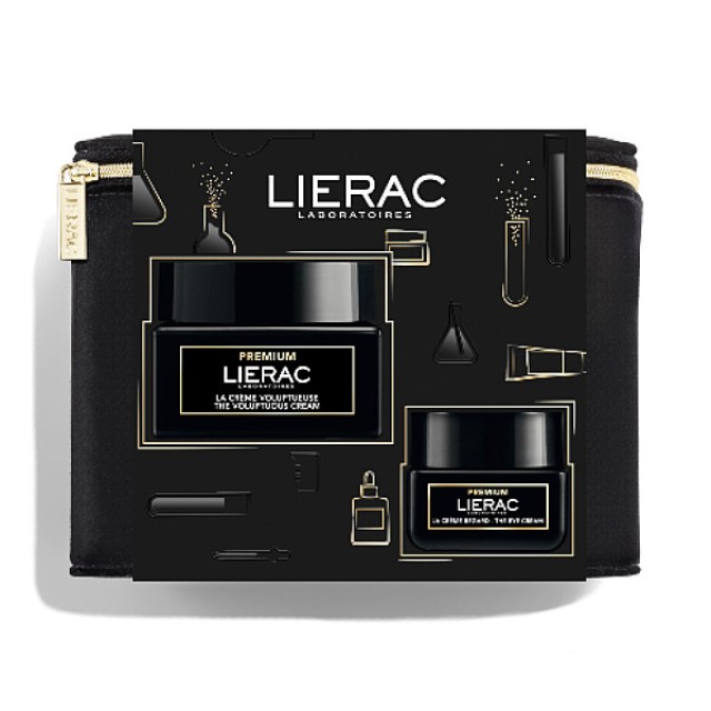 Lierac Premium The Voluptuous Cream 50ml & The Eye Cream 20ml & Βελούδινο Νεσεσέρ