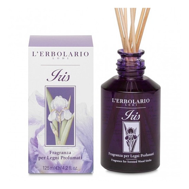 L'Erbolario Iris Room Fragrance with Wooden Sticks 125ml