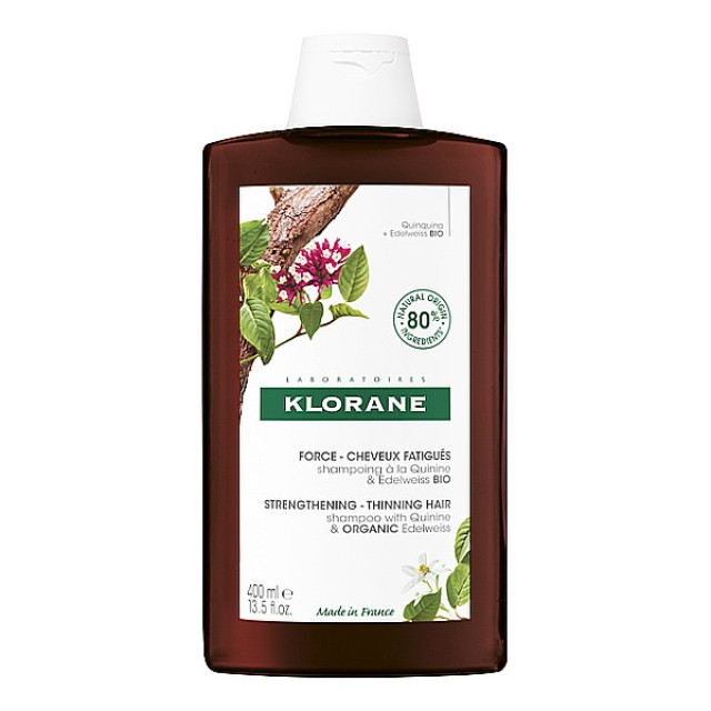 Klorane Quinine Strengthening & Hair Loss Shampoo with Quinine and Organic Edelweiss 400ml