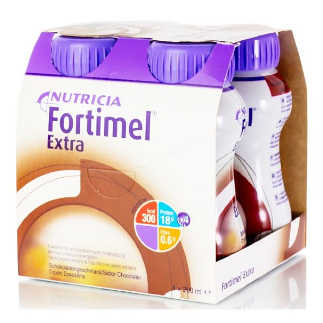 Nutricia Fortimel Extra Σοκολάτα 4x200ml