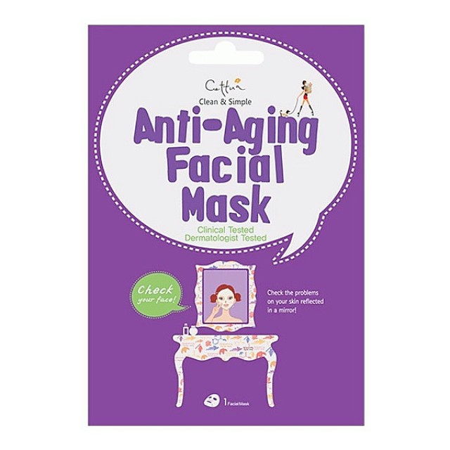 Cettua Clean & Simple Anti-Aging Facial Mask 1 τεμάχιο