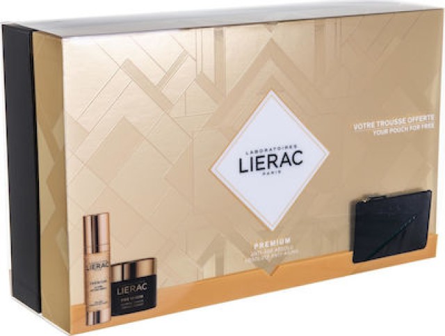 Lierac La Cure Absolute Anti-Aging Cream 50ml, La Cure Anti-Age Absoulu 30ml & Rue Des Fleurs-Monaco Pouch