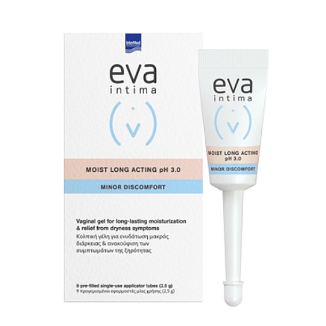 Intermed Eva Intima Moist Long Acting pH 3.0 Minor Discomfort Vaginal Gel 9 applicators