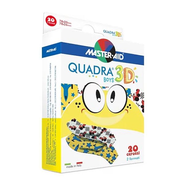 Master Aid Quadra 3D Boys 20 τεμάχια