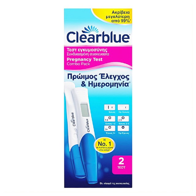 Clearblue Combo Pack Ultra Early Detection Pregnancy Test 1pc & Digital Pregnancy Test with Conception Indicator 1pc