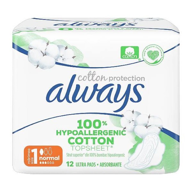 Always Cotton Protection Normal 12 τεμάχια