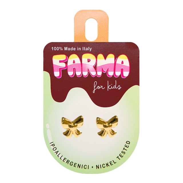 Farma Bijoux Earrings Golden Ribbons 10mm