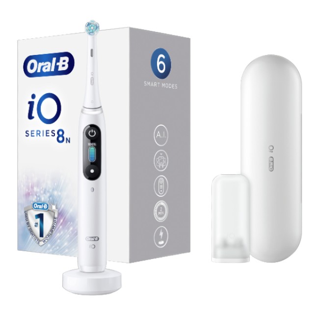 Oral-B iO Series 8 Magnetic White Alabaster ηλεκτρική οδοντόβουρτσα
