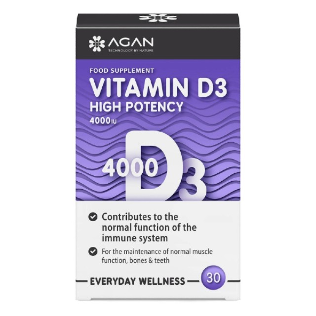 Agan Vitamin D3 4000iu 30 ταμπλέτες