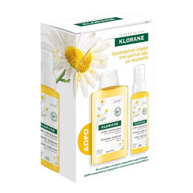 Klorane Camomille Brightening-Blonde Hair Spray 100ml & Shampoo 200ml