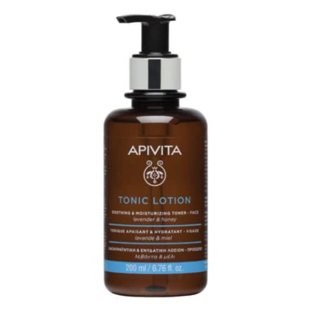 Apivita Tonic Lotion Καταπραϋντική και Ενυδατική Λοσιόν με Μέλι & Λεβάντα Για Πρόσωπο  200ml