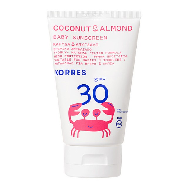 Korres Coconut & Almond Baby Sunscreen Face & Body SPF30 100ml